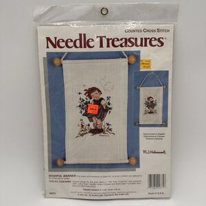 Needle Treasures Bashful Banner Hummel  Counted Cross Stitch Linen Evenweave NOS